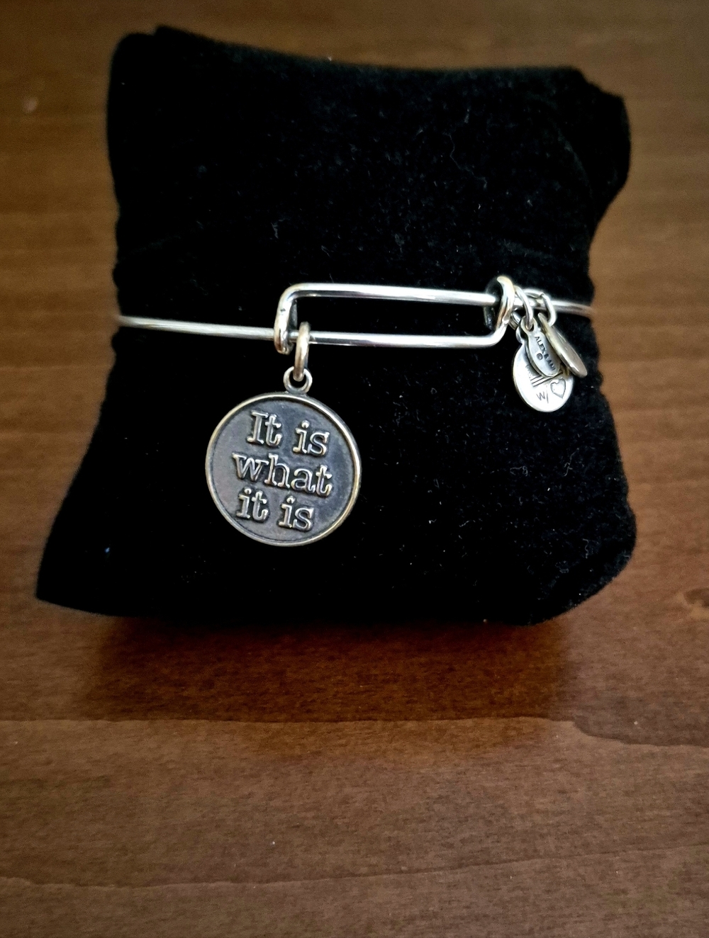Silver Tone  Bangle - "It is what it is"